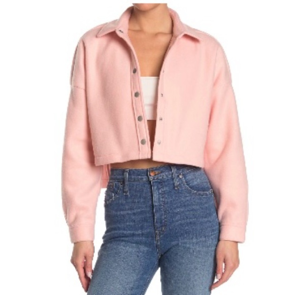 Cozy cropped shirt jacket | Abound shacket
